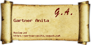 Gartner Anita névjegykártya